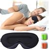 SSKHE Mascherina per dormire, oscurante, per donne e uomini, 3D, confortevole, senza pressione oculare, 100% blocco della luce, per dormire, viaggi, volo, pause pranzo, meditazione, pisolino