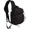 Mil-Tec One Strap Assault Pack Sm, Zaino Monospalla, Stile Militare, 10 litri, Nero, Small (30 x 22 x 13 cm)