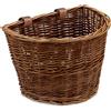 ProSource Wicker Bike Basket Front Cargo for Women and Men, Fits Most Bicycles, Beach Cruisers, Stationary Equipment, and Ebikes, Brown