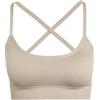 adidas Femme Workout Essentials Knit Light Support Padded Bra, Chalky Brown, M