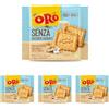 Oro Saiwa senza Zuccheri Aggiunti, Biscotti Integrali con Vaniglia, Latte e Cereali, Fonte di Fibre con Farina Integrale, 300g (6 monoporzioni da 50g) (Confezione da 4)