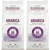 CAFFÈ CORSINI 1950 Caffè Corsini - Caffè Macinato 100% Arabica, Gusto Delicato Morbido e Aromatico, Note di Caramello e Cioccolato, Tostatura Media, 250g (Confezione da 2)