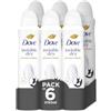 Dove Advanced Care Invisible Dry Anti-Transpirant Deodorante Spray, protegge da sudore e odori corporei fino a 72 ore - 6 x 150 ml - Confezione risparmio