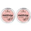 Essence Cosmetics Essence - Polvos compactos matificantes - 10 Light Beige (Confezione da 2)
