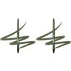 Revlon ColorStay Eyeliner Pencil, Matita Eyeliner Verde No-Transfer e Waterproof, Temperino e Sfumino Incorporati, 206 Jade, 0.28g (Confezione da 2)