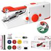 PiAEK Macchina Cucire Portatile, Mini Macchina da Cucire Elettrica Portatile, Facile da Usare e Punto Veloce, Adatto Per Vestiti, Cutain, Tessuti, Viaggi Domestici Fai da Te (Red)