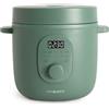 CREATE Rice Cooker, riso elettrico multifunzione, 1,2 l, verde sage/programmabile fino a 24 ore, con cestello per vapore, prepara torte, stufati o zuppe, funzione di mantenimento del calore, 300 W