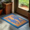 Brubaker Zerbino per Esterni e Interni - Pesci Blu - 45 x 75 cm - Tappeto in 100% Fibra di Cocco, Antisporco e Antisdrucciolo - Impermeabile - Ideale per Ingresso, Giardino e Terrazza - Marrone