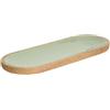 ATMOSPHERA CREATEUR D'INTERIEUR Atmosphera Inaya - Vassoio 40 x 15 cm, verde e legno di mango