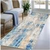 BORKOY Tappeti Runner Passatoia 40x100cm Tappeto Corridoio Lungo Cucina Moderno Antiscivolo Lavabile Blu Morbido per Ingresso Ufficio Sala Soggiorno Lavanderia e Camera da Letto