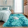 iEvery Tappeto per camera da letto, 120 x 160 cm, soffice tappeto Shaggy Beside, antiscivolo, morbido, a pelo lungo, moderno, per soggiorno, sala giochi, camera dei bambini, colore foglia di tè