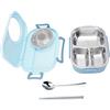 Culnflun Lunch Box, Lunch Box Contenitori termici con scomparto in acciaio inossidabile a forma di fotocamera per picnic per bambini (Light Blue)
