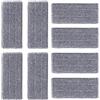 DUOHERESHUI 8 Pezzi Panno Pulizia In Microfibra Mop Pad, Panno Di Ricambio Per Mocio, Spray Mop Pad, Per Pulizia Casa Finestre Doccia Bagno, Per Legno Duro, Marmo, Piastrelle (Grigio, 33 x 12cm)