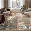 INOVADAY Tappeto Lavabile in Lavatrice 150x210 cm Tappeti Rosso/Marrone/Blu