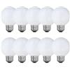 Jiotouhu Set di 10 E27 G60 LED colorate 3W Lampadina 200 LM a risparmio energetico Lampadine colorate Adatte per l'illuminazione di feste, feste all'aperto, patio, Natale, bianco caldo