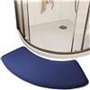 AYWTIUN Tappeto doccia curvo Tappetino curvo for porta del bagno | Piede WC con doccia(Blue)