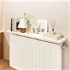WTJDCCY Mensola per Termosifone, Riflettente il Calore, Copri Termosifoni in Legno Antipolvere Antifumo, Mensola Sospesa per Uffici Domestici(White,40x20cm/16x8in)