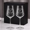 Wanapix | Calice di Vino Personalizzato con Nome e Data| Bicchiere da Vino | Cristallo di Boemia | Inciso al Laser | 45 cl | Regalo originale (Uccellini, 45 cl)
