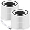 Kingcenton Filtro di Ricambio per Purificatore d'Aria per Levoit Core 300/ 300s/ 350 | Sistema di filtrazione 3‑in‑1 con HEPA autentico H13 e filtro sostitutivo a carbone attivo, rispetto al pezzo # Core 300‑RF