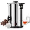 FOHERE Dispenser per Caffè Bevande Calde 15 L, 1500W Bollitore Distributore per Caffè da 150 Tazze/H, Contenitore Riscaldante da 1500 W in Acciaio Inox, Rubinetto di Sicurezza per Ufficio, Feste