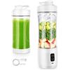 Leiortufa Frullatore portatile da 600 ml, frullatore portatile con 6 lame in acciaio inox, coperchio a prova di perdite, senza BPA, senza fili e ricaricabile, trita ghiaccio e frutta (bianco)