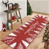 Garvee Tappeto Natalizio Romantico Con Fiocchi Di Neve, Antiscivolo Per Soggiorno, Camera Da Letto, Cucina, Corridoio, Ufficio, Decorazione Moderna Per La Casa 60 * 180cm Rosso