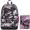 Seven Zaino Scuola Pro XXL Reversibile Detach The Double, Nero Fucsia, 3 in 1, Doppio Scomparto, Tasca Porta PC, Scuola + Seven Diario 12 Mesi, Viola, Ragazza