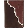 Ariat Two Toned Overlay - Portafoglio Trifold da uomo, Portafoglio Trifold
