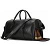 newsbirds Borsone in vera pelle | Borse da viaggio da uomo in vera pelle | Borsa da viaggio in pelle per il fine settimana | Borsone sportivo da palestra da uomo, 9429 Nero, Retro