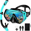SUNTRIVA Maschera Subacquea Adulti Panoramica 180° con Maschera e Boccaglio