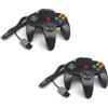 Link-e : 2 X Controller di Gioco Sostitutivo, Nero Compatibile con la Console Nintendo 64 N64