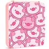 DLseego Porta Cartucce per Switch,Adorabile Animale Custodia Switch Porta Cartucce di Gioco con 12 Slot per schede di Gioco e 12 Slot per schede Micro SD,Maiali Rosa