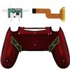 eXtremeRate DAWN Remap Kit Programmabile per ps4 Joystick,Cover&4 Tasti Posteriori Aggiuntivi Back Button per ps4 Controller JDM-040/050/055-Rosso