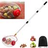 ZOYDP Raccogli Castagne da Terra, Raccoglitore di Frutta con Asta Telescopica, Raccoglitore di Frutta, Leggero Attrezzo a Mano All'Aperto, Noci Rullo Collettore Noci, per Palline,Noci Pecan,Golf,ECC.