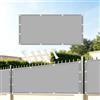 AUWUUA Telo Frangivisto per Balcone 40x150cm Copri Ringhiera Balcone Esterno, Recinzione Copertura per Privacy Giardino Protezione UV con Occhielli e Fascetta per Terrazza Esterno-Grigio Chiaro