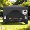 Aufun Gazebo pop-up 3 x 3 m, antracite, tenda pieghevole con pareti laterali