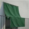 INTRECCI Tenda da Sole per Esterno, Tenda da Sole per Balconi, Impermeabile, a Caduta, 145x250 cm con Occhielli Laterali, Telo Ombreggiante, Riduce Luce e Calore, Migliora la Privacy, Colore Verde