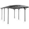 Vente-unique-Tettoia pergola semplice autoportante in alluminio per 1 auto 15,15 m² Antracite - BARESA