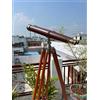 Binocolo in ottone stile antico con treppiede in legno decorazione casa marit...