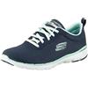 Skechers Flex Appeal 3.0 First Insight, Sneakers Donna, Blu Navy Mesh Aqua Trim, 36 EU