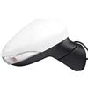 Rdtnvc Specchio Per Ford Per Fiesta Mk7 MK8 2009 2010 2011 2012 2013 2014-2017 Specchietto Retrovisore Laterale Elettrico Completo Portiera Specchietto Retrovisore Esterno(White-Right Side)