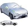 Giwoatln Telo di Protezione Solare per Auto, Anti UV Antifurto, Anti Calore | Mezza Copertura Per Auto Per Protezione UV, Parasole Auto Parabrezza Esterno Per Maggior Parte Autos