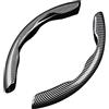 QWTYAFDD 2 Pezzi Auto Coprivolante, per Ford Puma St-Line 2020 2021 2022 2023 2024 2025 Copri Volante Universale Auto Fibra Carbonio Antiscivolo Ultraleggero Confortevole