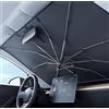 CQFCY Parasole Auto Parabrezza per Maserati Grecale 2022 2023 2024 2025, Pieghevole Parasole Auto Ombrello, Parasole Parabrezza Interno Accessorio,A