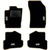 QUEMAR Tappetini Auto per Audi A1 8X 2010-2018, Bordo Beige, 4 Ricami | Kit Tappeti Moquette e Gomma su Misura / Set 2 Anteriori + 2 Posteriori / Ricami e Colori Personalizzati / Antiscivolo