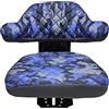 Binbir Trend Coprisedile universale per trattore con bracciolo fisso, coprisedile per carrelli elevatori, motivo camuflage, 4 colori (blu camuflage)