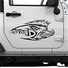 Pimastickerslab Kit 2 Adesivi Cinghiale compatibili JIMNY Defender Wrangler Cruiser Rover Pajero AMAROK HILUX NAVARA Ranger L200 4x4 off Road cod.1779 (070 Nero)