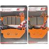 LE LEFOSSI Moto Fibra di Carbonio Anteriore e Posteriore Pastiglie Freno per Compatibile con Harley Davidson XL 883 1200 Sportster 2004-2013 FA381F FA387R