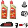 farbrothersonline TAGLIANDO-MANUTENZIONE COMPLETO MOTORE CAMBIO LUBRIFICANTE C- ASTROL 10W30 SCOOTER SEMISINTETICO FORMULA 10W30 4T SUPER ACCELLERAZIONE FILTRO OLIO+FILTRO ARIA PER SYM ADX 125