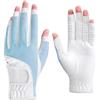 Zpengtai Guanti Golf Guanti da golf donna Open Finger regolabili, in rete traspirante, con protezione solare, copri dita, accessori for gli amanti del(1 Pair-01,19 Yards)